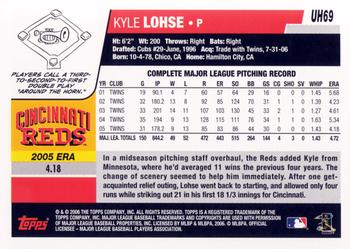 2006 Topps Updates & Highlights #UH69 Kyle Lohse Back