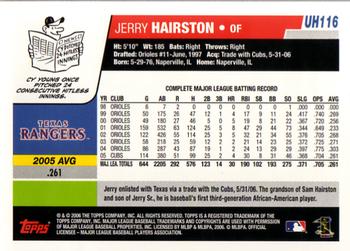 2006 Topps Updates & Highlights #UH116 Jerry Hairston Jr. Back