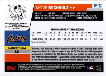 2006 Topps Updates & Highlights #UH163 Taylor Buchholz Back