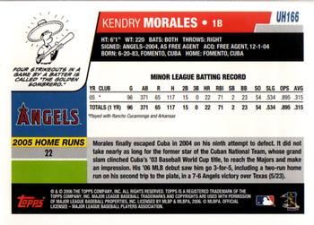 2006 Topps Updates & Highlights #UH166 Kendry Morales Back