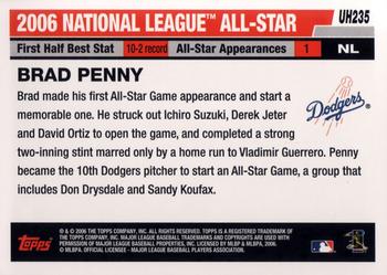 2006 Topps Updates & Highlights #UH235 Brad Penny Back