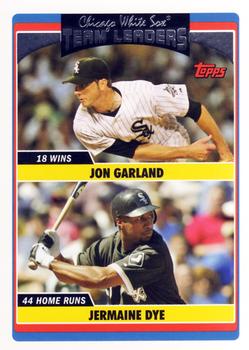 2006 Topps Updates & Highlights #UH314 White Sox Team Leaders (Jon Garland / Jermaine Dye) Front