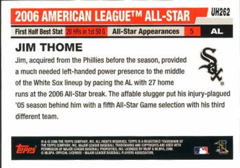 2006 Topps Updates & Highlights #UH262 Jim Thome Back