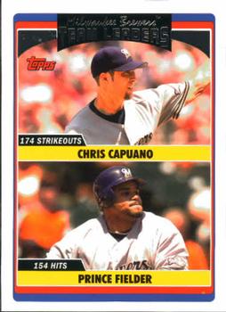 2006 Topps Updates & Highlights #UH299 Brewers Team Leaders (Chris Capuano / Prince Fielder) Front