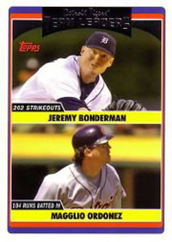 2006 Topps Updates & Highlights #UH312 Tigers Team Leaders (Jeremy Bonderman / Magglio Ordonez) Front