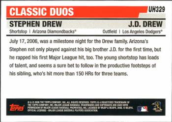 2006 Topps Updates & Highlights #UH329 Stephen Drew / J.D. Drew Back