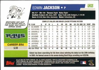 2006 Topps Updates & Highlights #UH35 Edwin Jackson Back