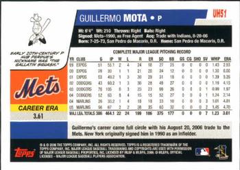 2006 Topps Updates & Highlights #UH51 Guillermo Mota Back
