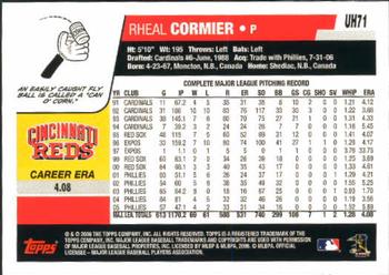 2006 Topps Updates & Highlights #UH71 Rheal Cormier Back