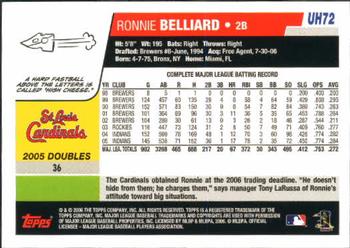 2006 Topps Updates & Highlights #UH72 Ronnie Belliard Back