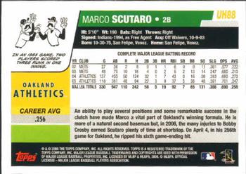2006 Topps Updates & Highlights #UH88 Marco Scutaro Back