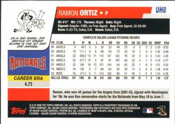 2006 Topps Updates & Highlights #UH8 Ramon Ortiz Back
