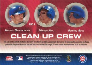 2005 Leaf - Clean Up Crew #CUC 5 Moises Alou / Sammy Sosa / Nomar Garciaparra Back