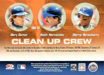 2005 Leaf - Clean Up Crew #CUC 12 Keith Hernandez / Darryl Strawberry / Gary Carter Back