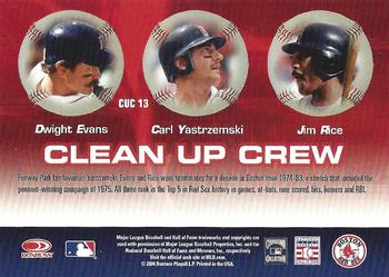 2005 Leaf - Clean Up Crew #CUC 13 Jim Rice / Carl Yastrzemski / Dwight Evans Back