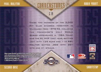 2005 Leaf - Cornerstones #C19 Paul Molitor / Robin Yount Back