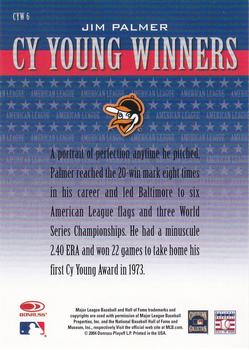 2005 Leaf - Cy Young Winners #CYW6 Jim Palmer Back