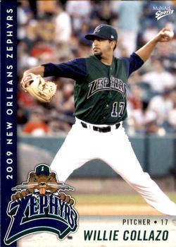 2009 MultiAd New Orleans Zephyrs #4 Willie Collazo Front