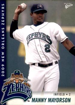 2009 MultiAd New Orleans Zephyrs #19 Manny Mayorson Front