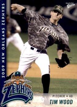 2009 MultiAd New Orleans Zephyrs #31 Tim Wood Front