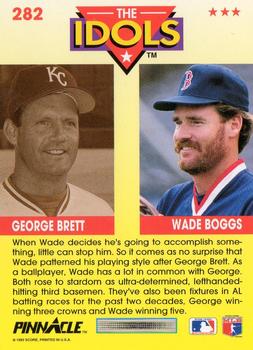1992 Pinnacle #282 Wade Boggs / George Brett Back