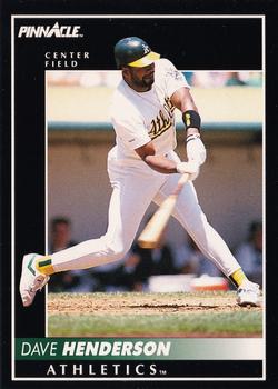 1992 Pinnacle #16 Dave Henderson Front