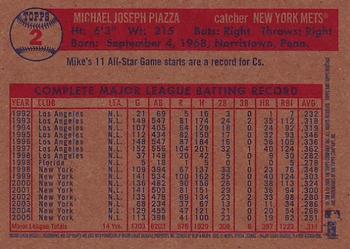2006 Topps Heritage #2 Mike Piazza Back