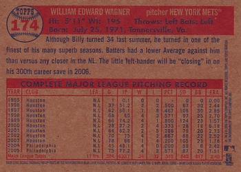 2006 Topps Heritage #174 Billy Wagner Back
