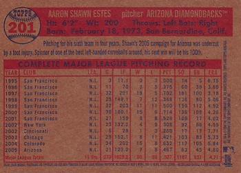 2006 Topps Heritage #201 Shawn Estes Back