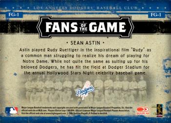 2005 Leaf - Fans of the Game Autographs #FG-1 Sean Astin Back