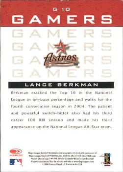 2005 Leaf - Gamers #G10 Lance Berkman Back