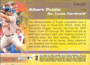 2006 Topps - Hobby Masters #HM2 Albert Pujols Back