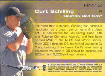 2006 Topps - Hobby Masters #HM13 Curt Schilling Back