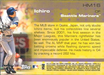 2006 Topps - Hobby Masters #HM16 Ichiro Back