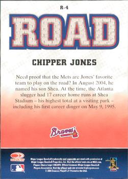 2005 Leaf - Home/Road #R-4 Chipper Jones Back