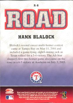 2005 Leaf - Home/Road #R-6 Hank Blalock Back