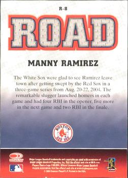 2005 Leaf - Home/Road #R-8 Manny Ramirez Back