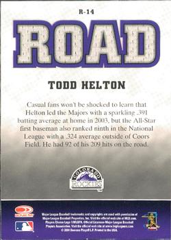 2005 Leaf - Home/Road #R-14 Todd Helton Back