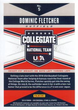 2019 Panini USA Baseball Stars & Stripes #5 Dominic Fletcher Back