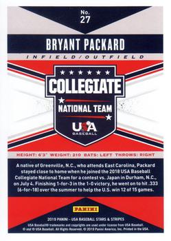 2019 Panini USA Baseball Stars & Stripes #27 Bryant Packard Back