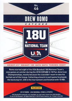 2019 Panini USA Baseball Stars & Stripes #46 Drew Romo Back