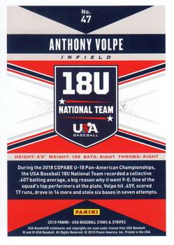 2019 Panini USA Baseball Stars & Stripes #47 Anthony Volpe Back