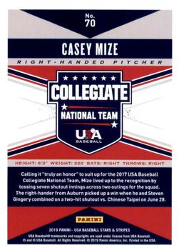 2019 Panini USA Baseball Stars & Stripes #70 Casey Mize Back