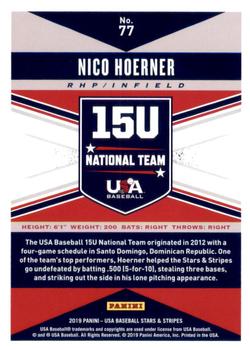 2019 Panini USA Baseball Stars & Stripes #77 Nico Hoerner Back
