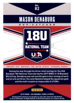 2019 Panini USA Baseball Stars & Stripes #82 Mason Denaburg Back