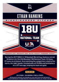 2019 Panini USA Baseball Stars & Stripes #84 Ethan Hankins Back
