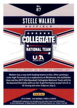 2019 Panini USA Baseball Stars & Stripes #87 Steele Walker Back