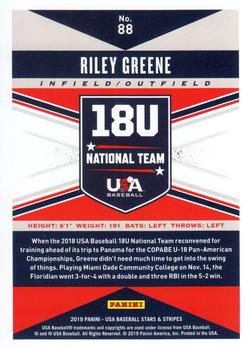 2019 Panini USA Baseball Stars & Stripes #88 Riley Greene Back