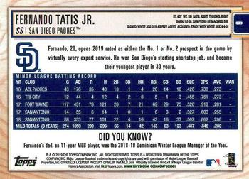2019 Topps Big League #6 Fernando Tatis Jr. Back