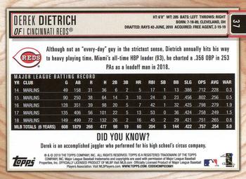 2019 Topps Big League #37 Derek Dietrich Back